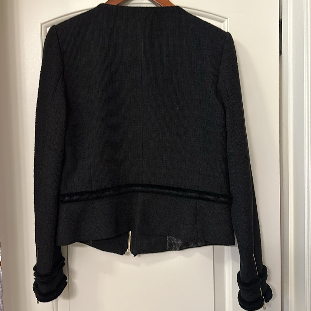 NWT Karl Lagerfeld Paris Suit Jacket - Black with Trim - size 10